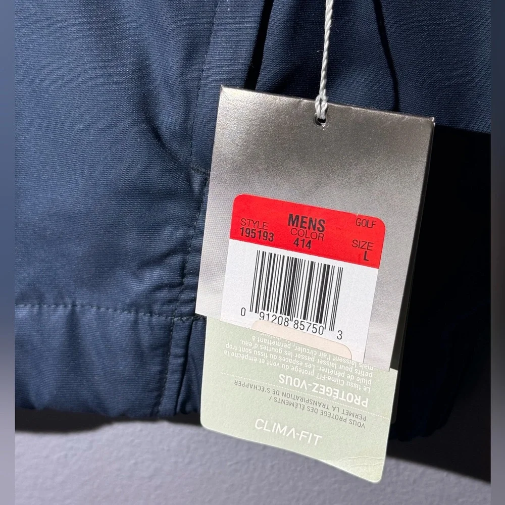 Nike Golf Clima-Fit Mens Size Large Pullover V-Neck Sleeveless Vest Nvy Blue NWT
